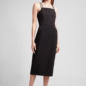 Express double strap square neck sheath dress